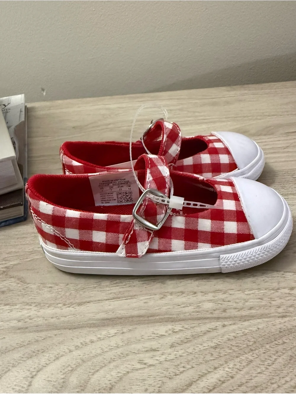 Converse Kids Red Gingham Mary Jane Sneakers